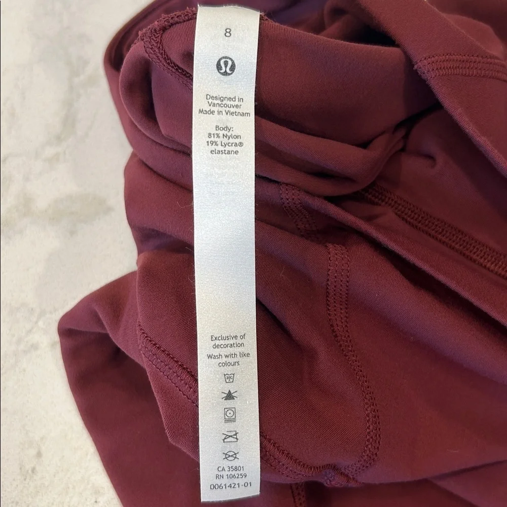 Lululemon Side Pocket Crop High Waist Leggings 22